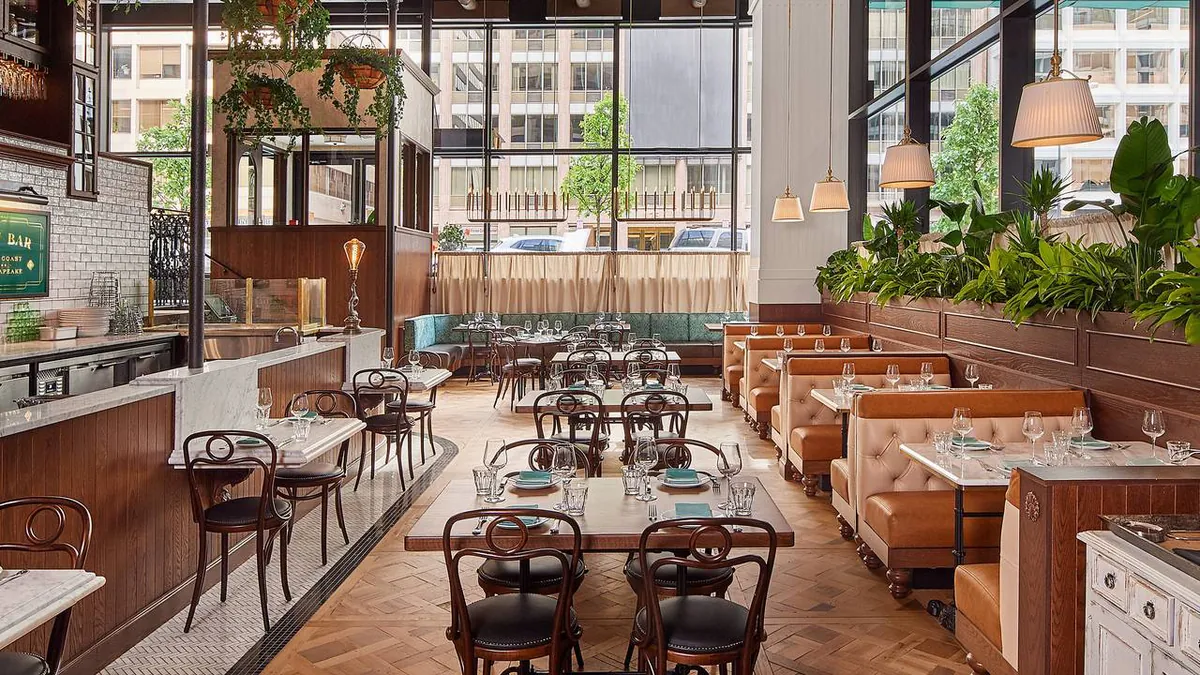 Restaurant dining area electrical installation